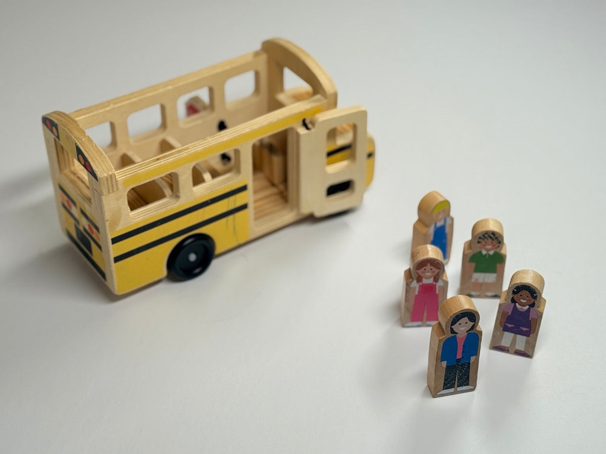 Melissa & Doug Wooden School Bus Toy