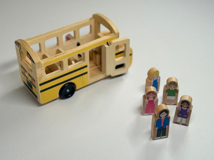 Melissa & Doug Wooden School Bus Toy
