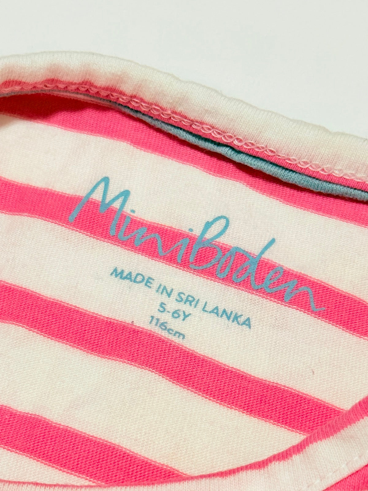 Mini Boden Pink Stripe Koala Tee 5-6Y