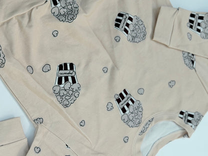 Popcorn Print Crewneck Sweatshirt Unknown Size