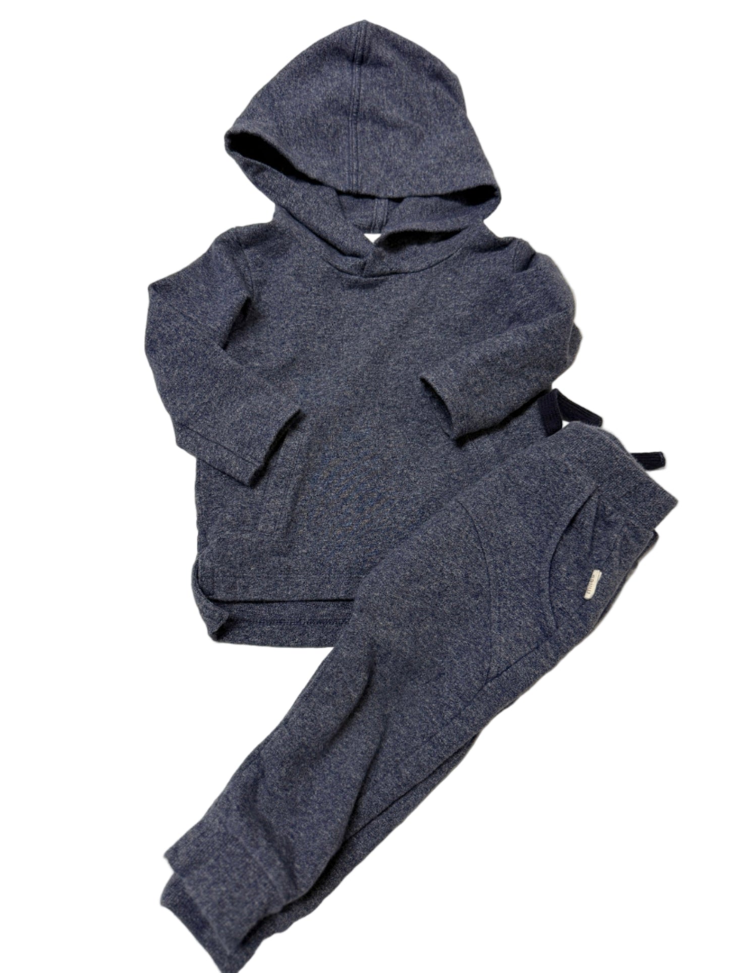Miles the Label 12m Hoodie 2pc set Bluish Grey