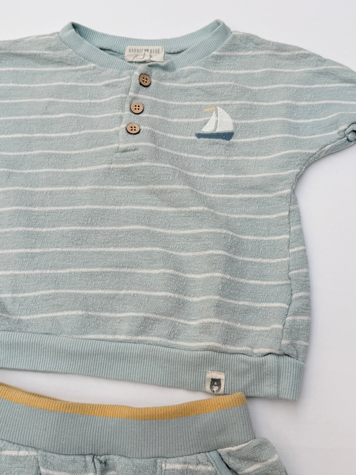 Rabbit + Bear Organic Striped Terry Set 3T