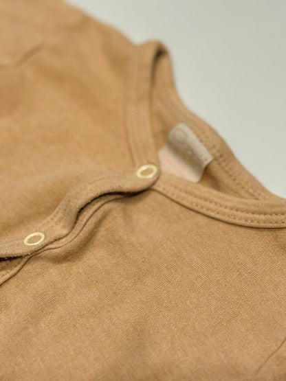 Organic Baby Tan Footed Sleeper 0-3M