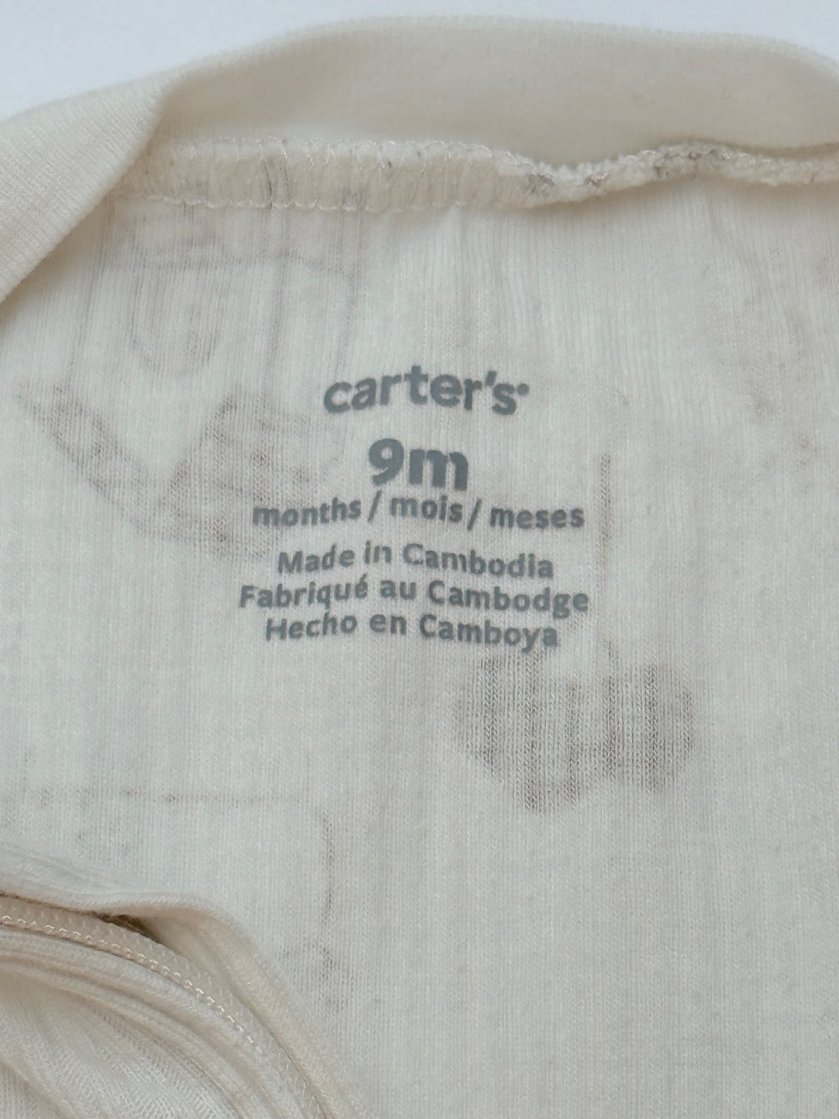 Carter's Farm Animal Print Footed Sleeper 9M