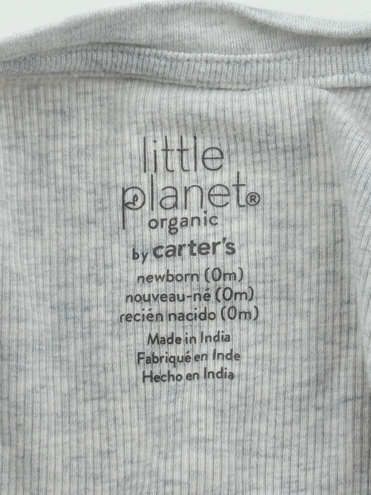 Little Planet Organic by Carter's Gray Ribbed Sleeper Newborn