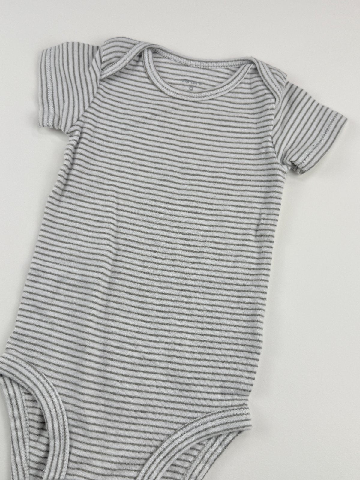 Carter's Gray Striped Bodysuit 9M