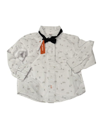 Joe Fresh Bear Print Shirt with Bow Tie 3T