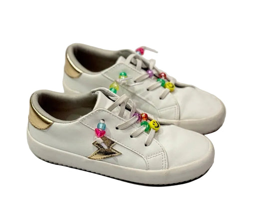 Rebelry White Gold Lightning Sneakers Size us12