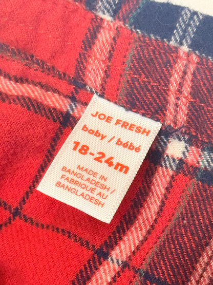 Joe Fresh Plaid Flannel Shirt 18-24M