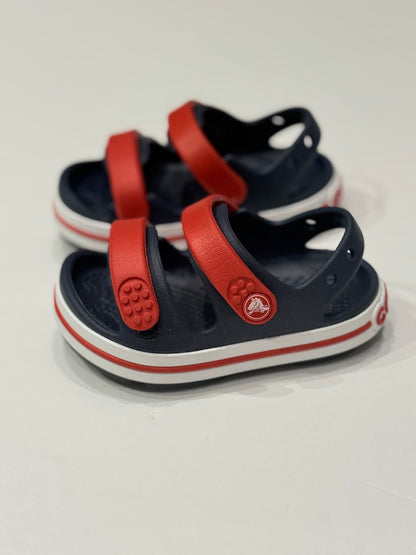 Crocs Crocband Cruiser Toddler Sandal Navy Red US6