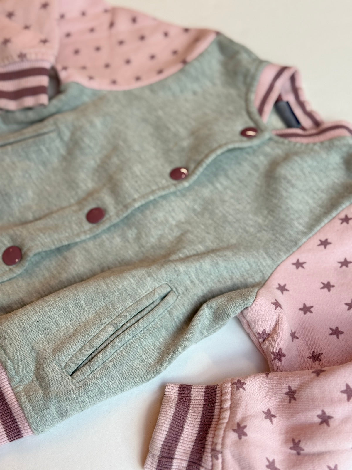 Lupilu Gray Pink Snap Romper Jacket