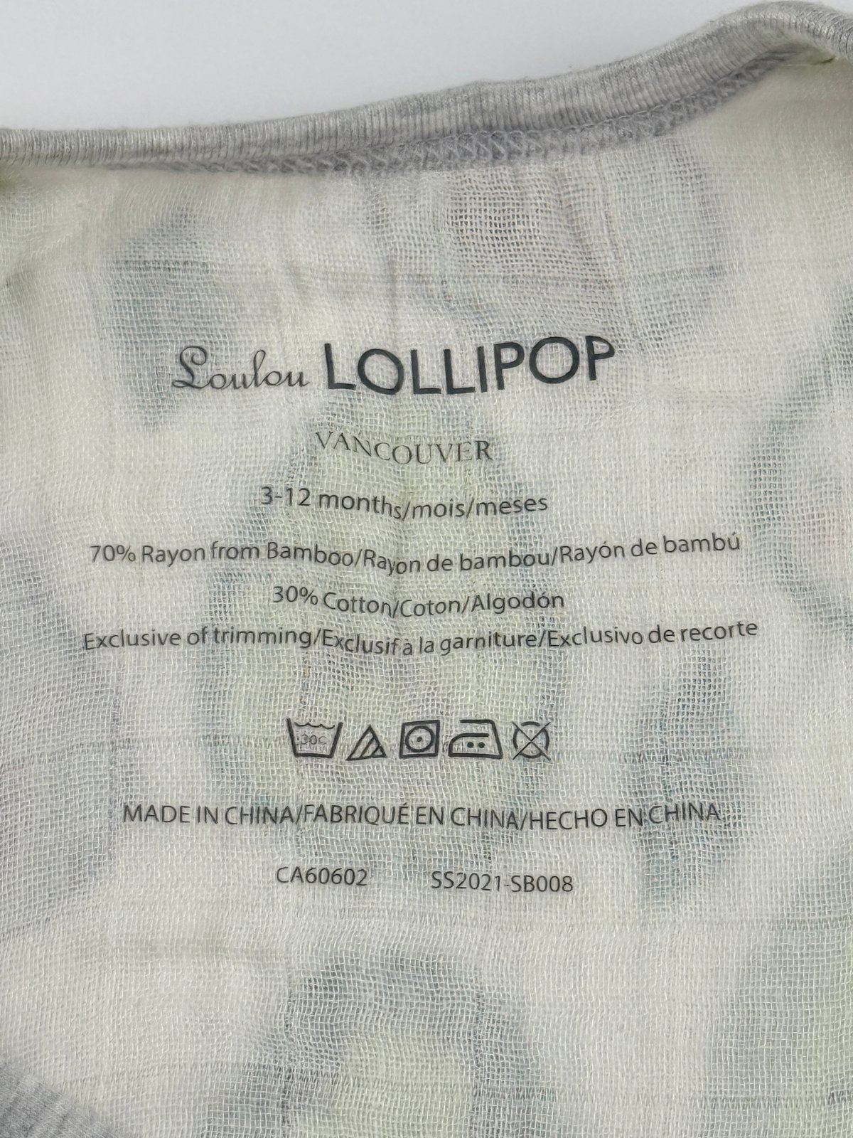 Loulou Lollipop Avocado Muslin Sleep Sack 3-12M