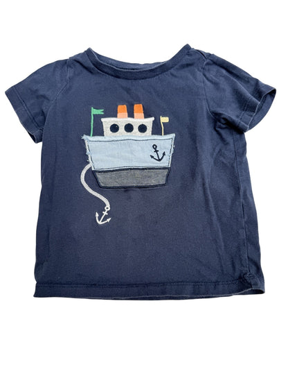 First Impressions Boat Applique T-Shirt 24M