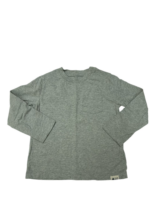 Gap Gray Long Sleeve Pocket Tee 3T