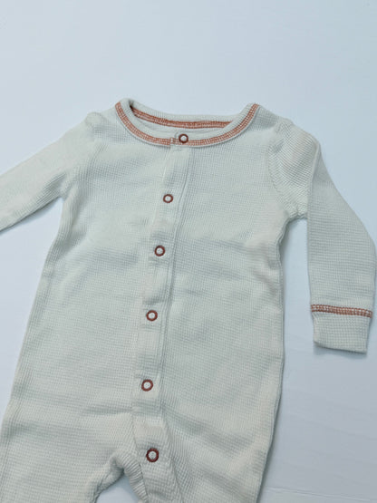 Rise Little Earthling Thermal Waffle Romper 6-9M