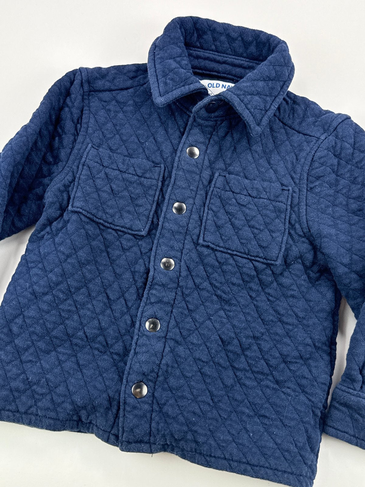 Old Navy Navy Quilted Shacket Jacket 3T