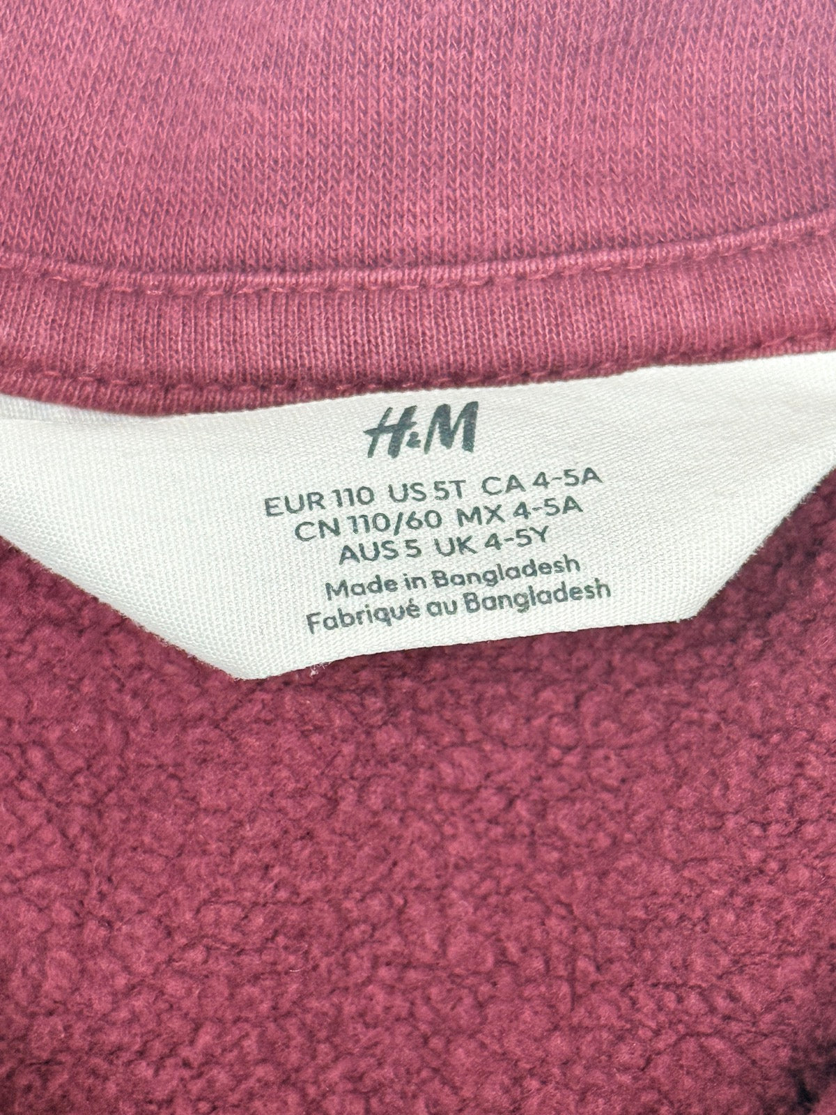 H&M Quarter-Zip Sweatshirt Size 4-5