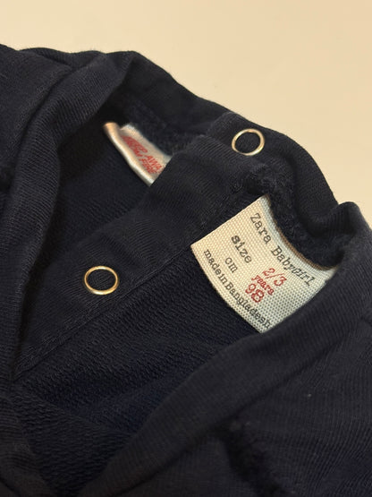 Zara Baby Girl Navy Floral Embroidered Top 2-3Y