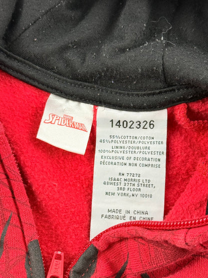 Marvel Spider-Man Red Black Zip-Up Hoodie