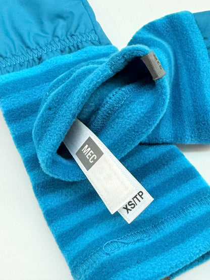 MEC Blue Striped Fleece Cuff Mittens 5-12m