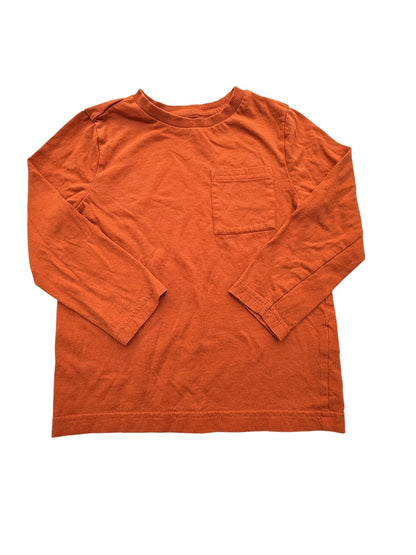 F&F Orange Long Sleeve Pocket Tee 3-4Y