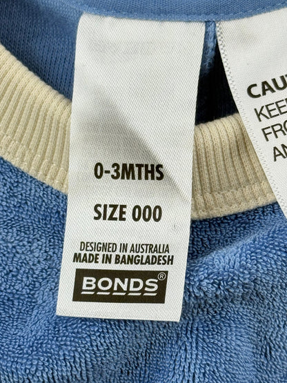Bonds Blue Terry Romper 0-3M