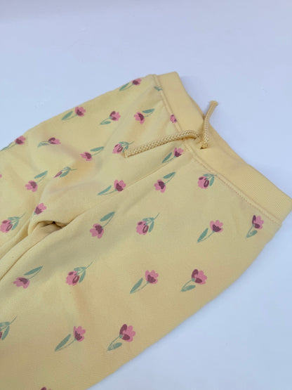 Floral Jogger Pants Yellow Girls