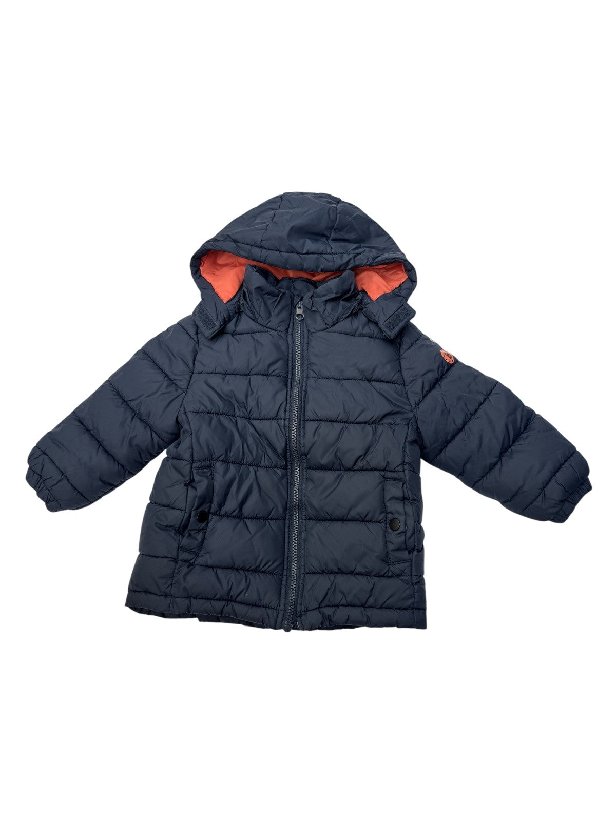 H&M Navy Puffer Hooded Jacket 3-4Y