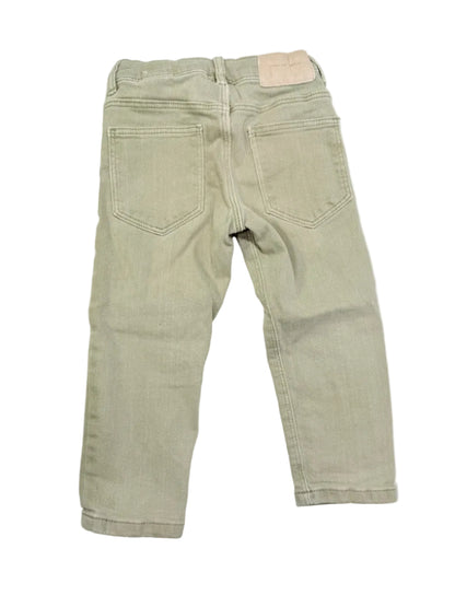 Zara Sage Green Regular Denim Jeans 2T