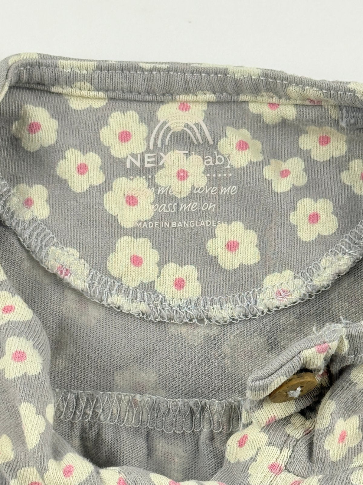 NEXT baby Gray Floral Romper