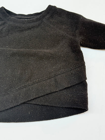 Old Navy Black Crossover Hem Sweatshirt 12-18M