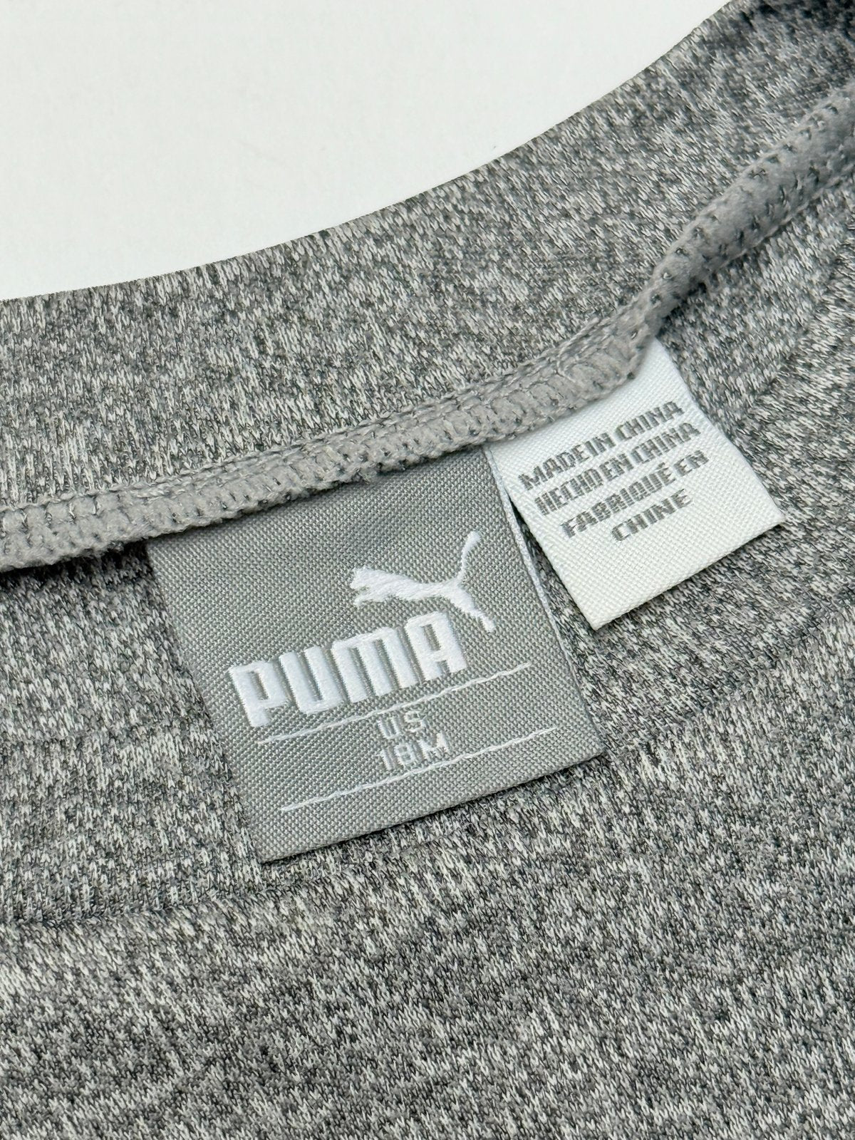 NWT - Puma Gray Heathered Logo T-Shirt 18M