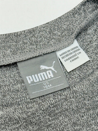 NWT - Puma Gray Heathered Logo T-Shirt 18M