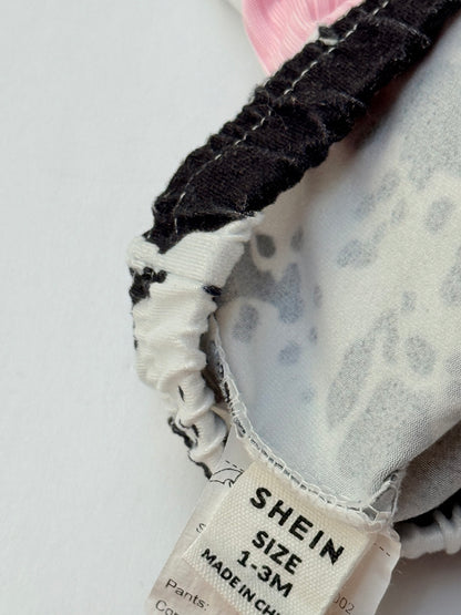 SHEIN Cow Print Bell Bottom Pants 1-3M