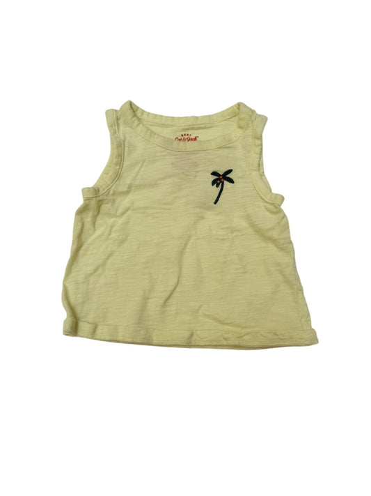 Cat & Jack Yellow Palm Tree Tank Top 12M