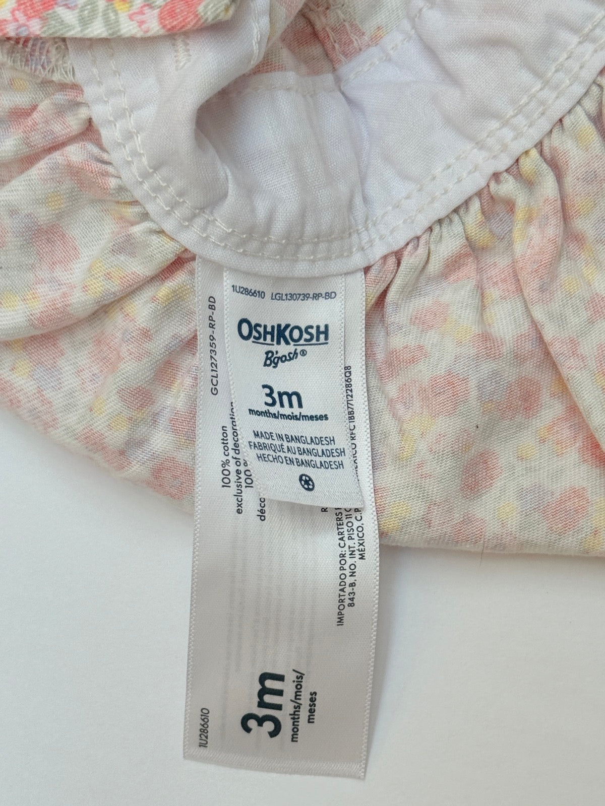 OshKosh B'gosh Floral Overall Dress 3M