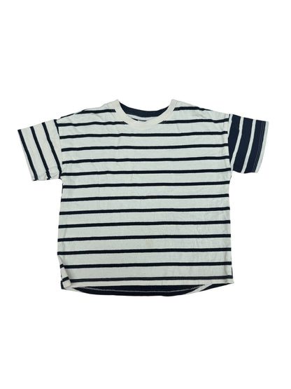 Zara Striped Cream Navy T-Shirt 2-3Y