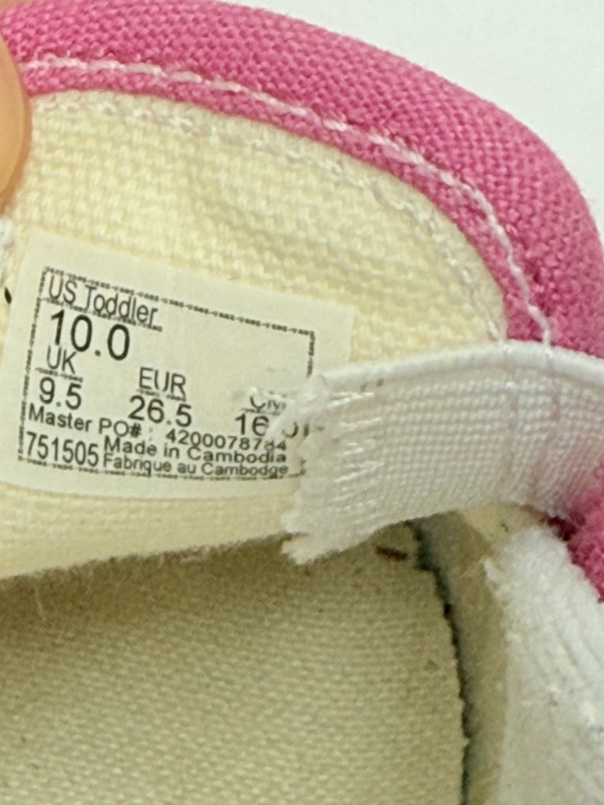 Vans Pink Checkerboard Slip-On Toddler 10