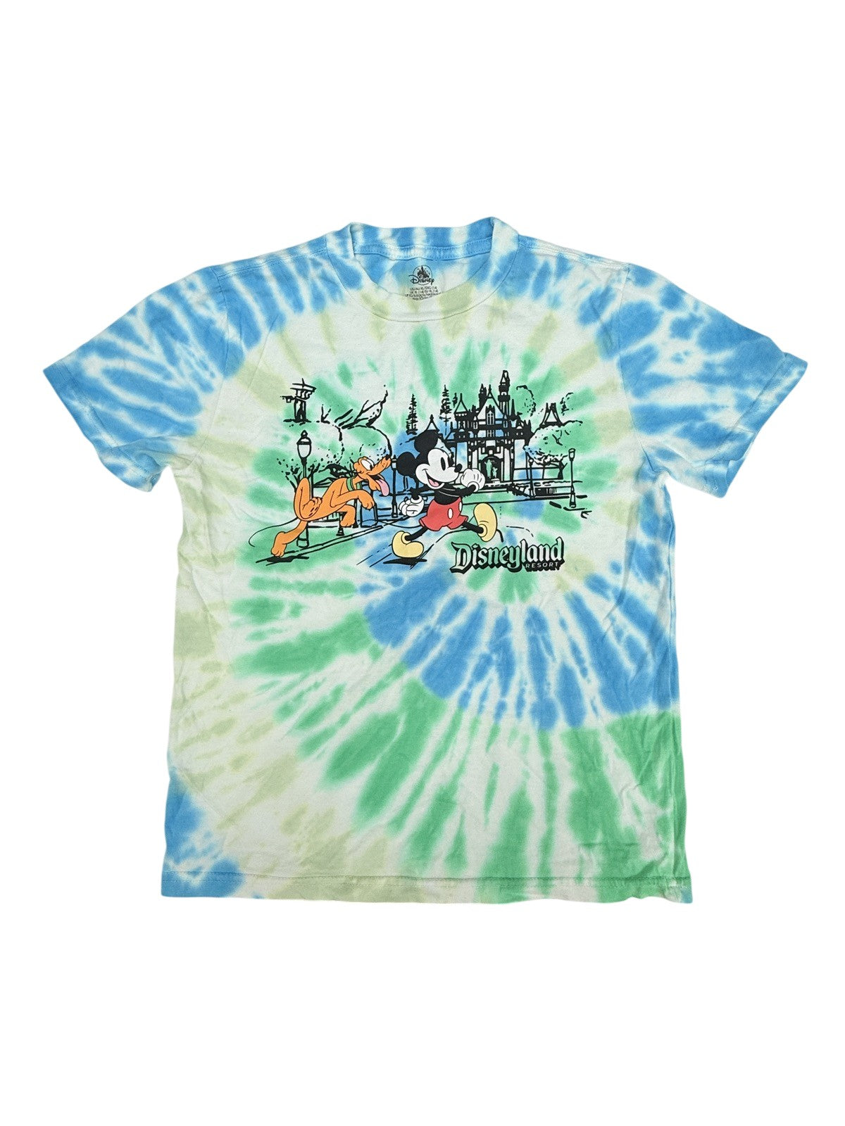 Disney Mickey Pluto Tie-Dye T-Shirt Size 14