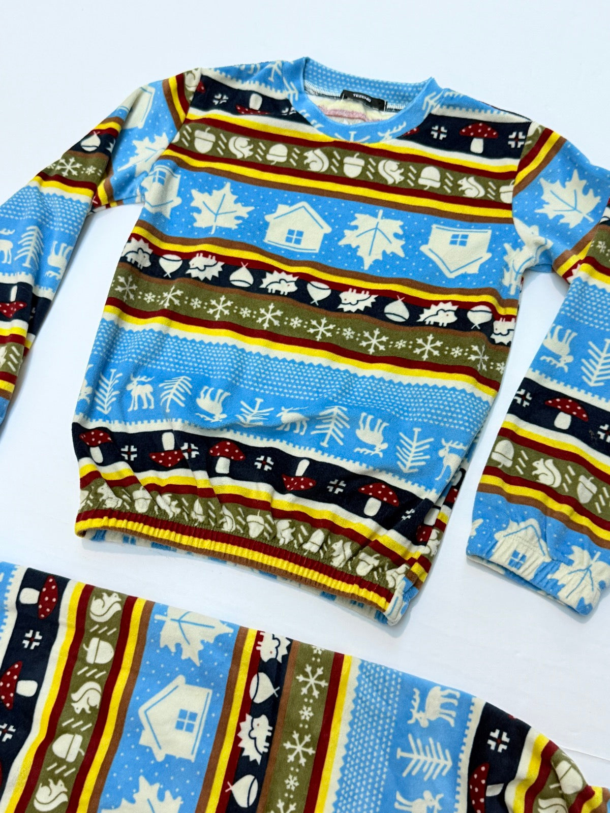 Tezenis Fair Isle Fleece Pajamas Size 2-3Y