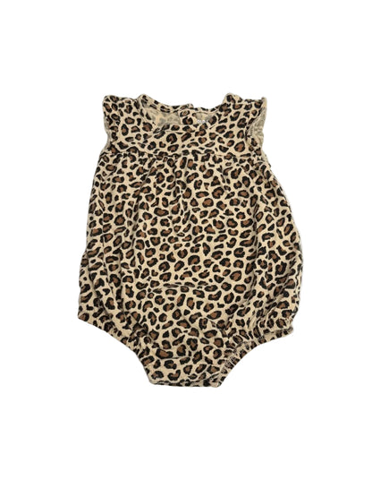 Old Navy Leopard Print Bubble Romper 3-6M