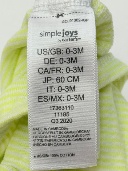 Simple Joys by Carter's Striped Bodysuit 0-3M