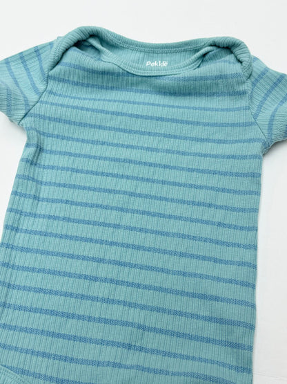 Pekkle Striped Short Sleeve Bodysuit 18M