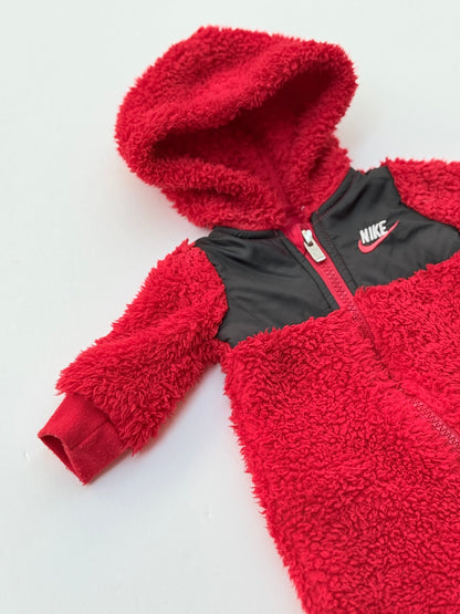 Nike Sherpa Hooded Coverall Romper Newborn