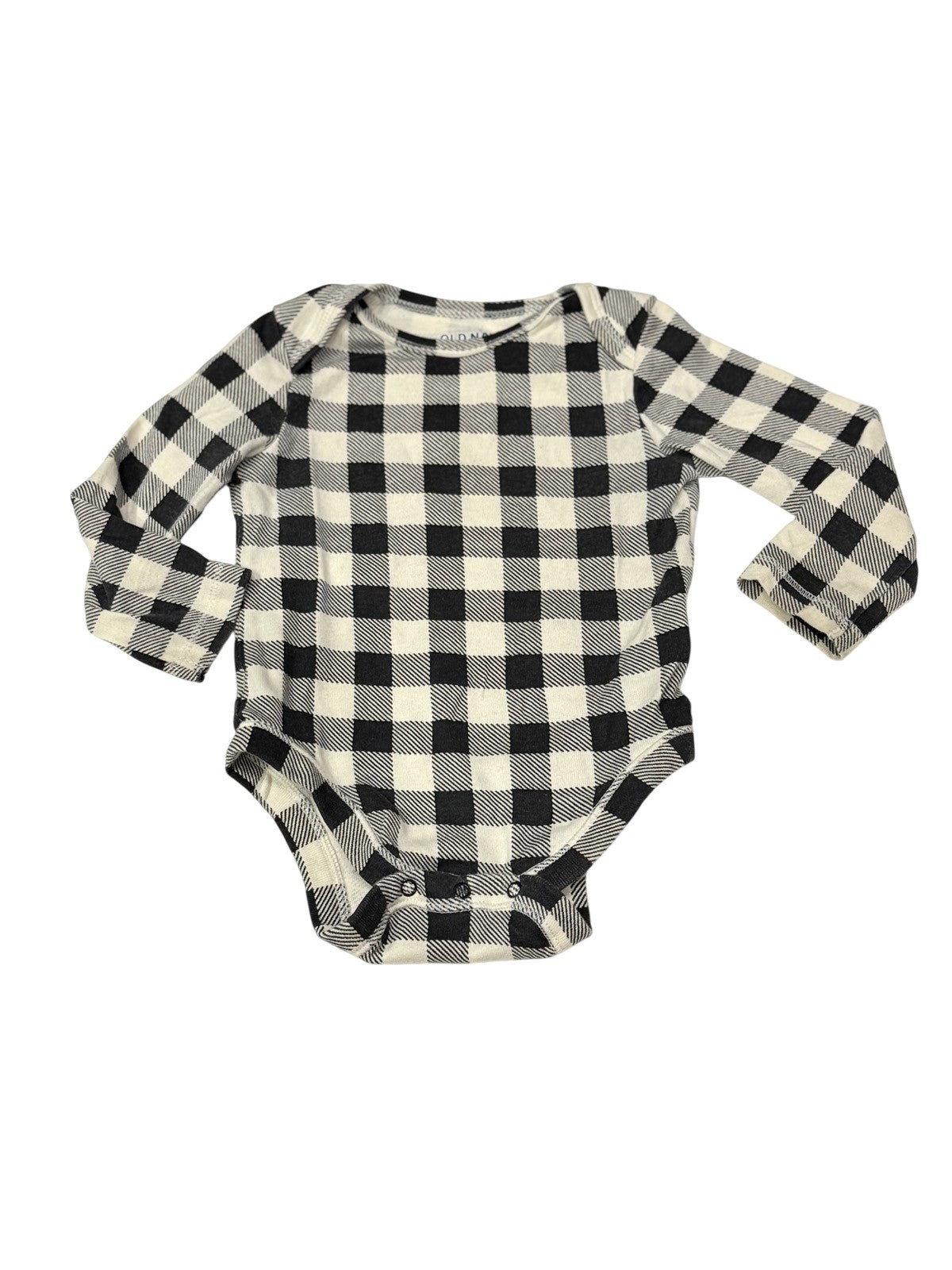 Old Navy Plaid Long Sleeve Bodysuit 6-12M