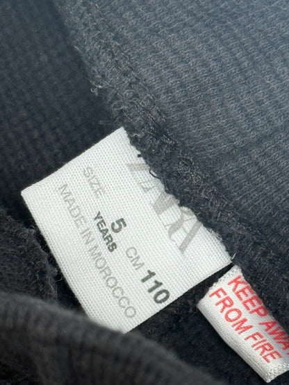 Zara Black Waffle Knit Pants 5Y