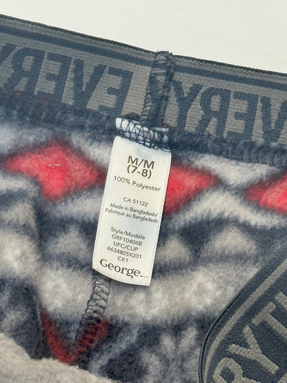 George Fair Isle Fleece Jogger Pants Size M (7-8) 7-8