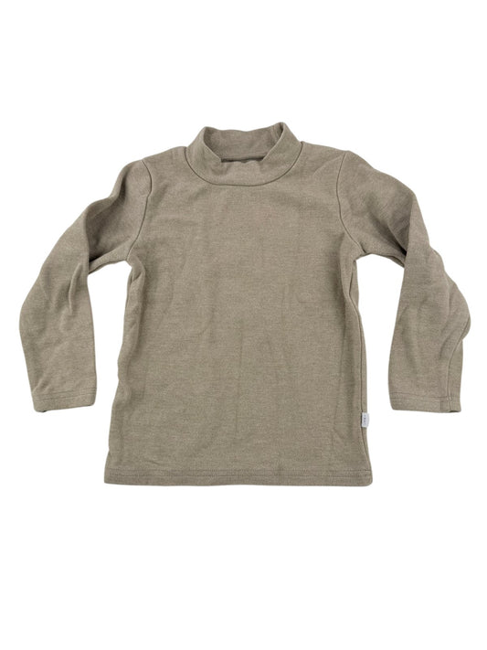 Beige Mock Neck Long Sleeve Top Size 4-5Y