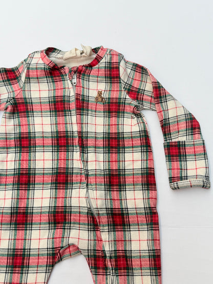 Baby Gap Plaid Footed Sleeper Preemie 7