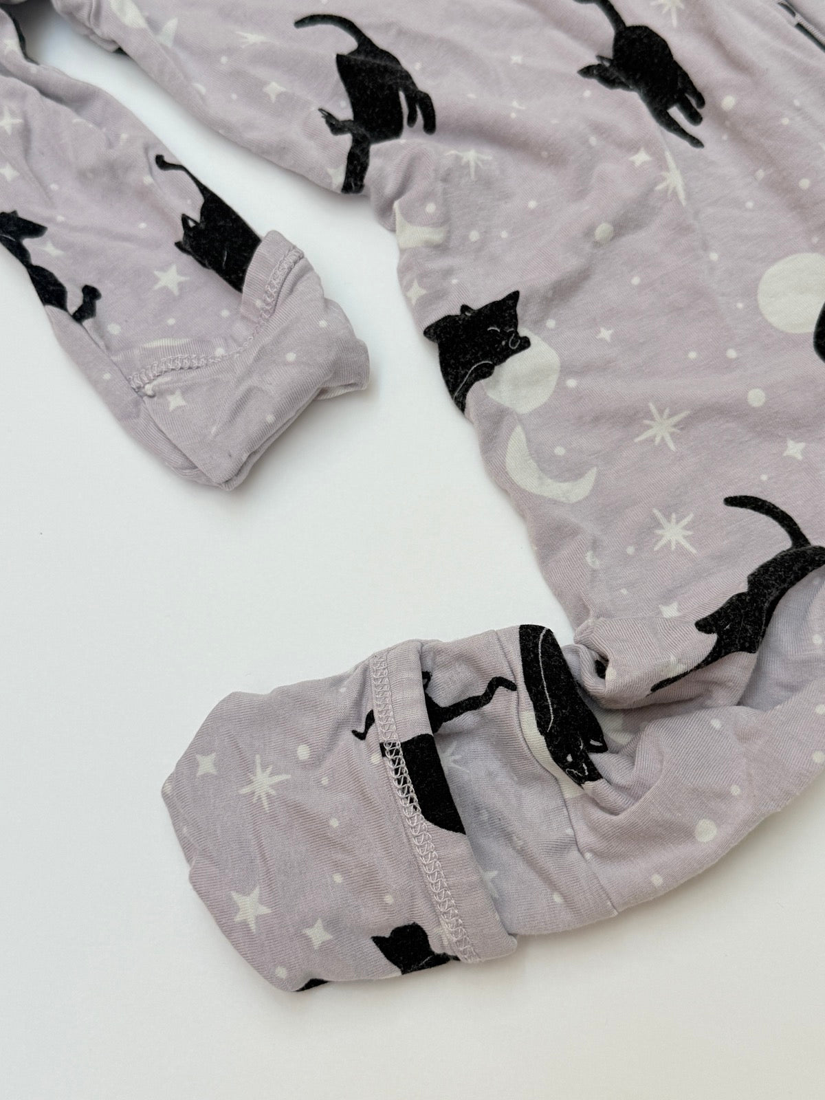 Bambi & Birdie Black Cat Zip Sleeper 3-6M